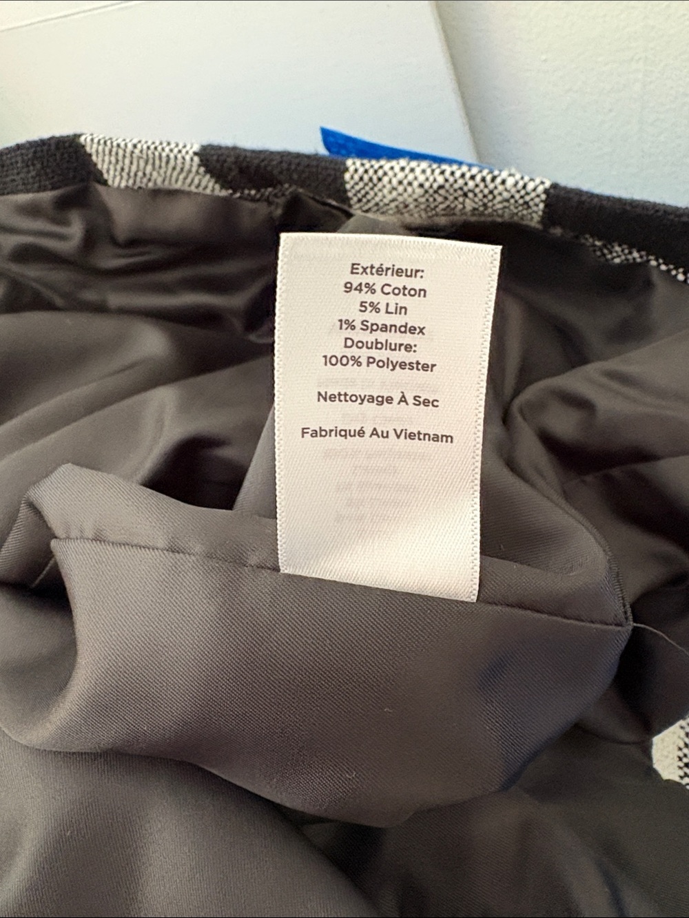 NWT Talbots B&W Buffalo Plaid Button-Front Coat XL Cotton Linen Preppy Light - Picture 9 of 9